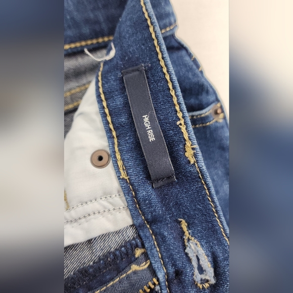 ❤️ CALVIN KLEIN JEANS WOMEN'S DISTRESSED DENIM HIGH RISE STRETCH SHORTS SIZE 28❤ - Picture 10 of 11